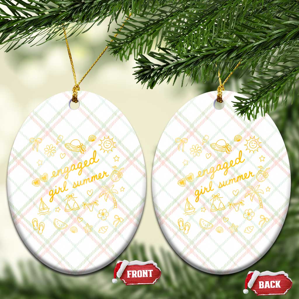 Engaged Girl Summer Ceramic Ornament Bride To Be Engagement