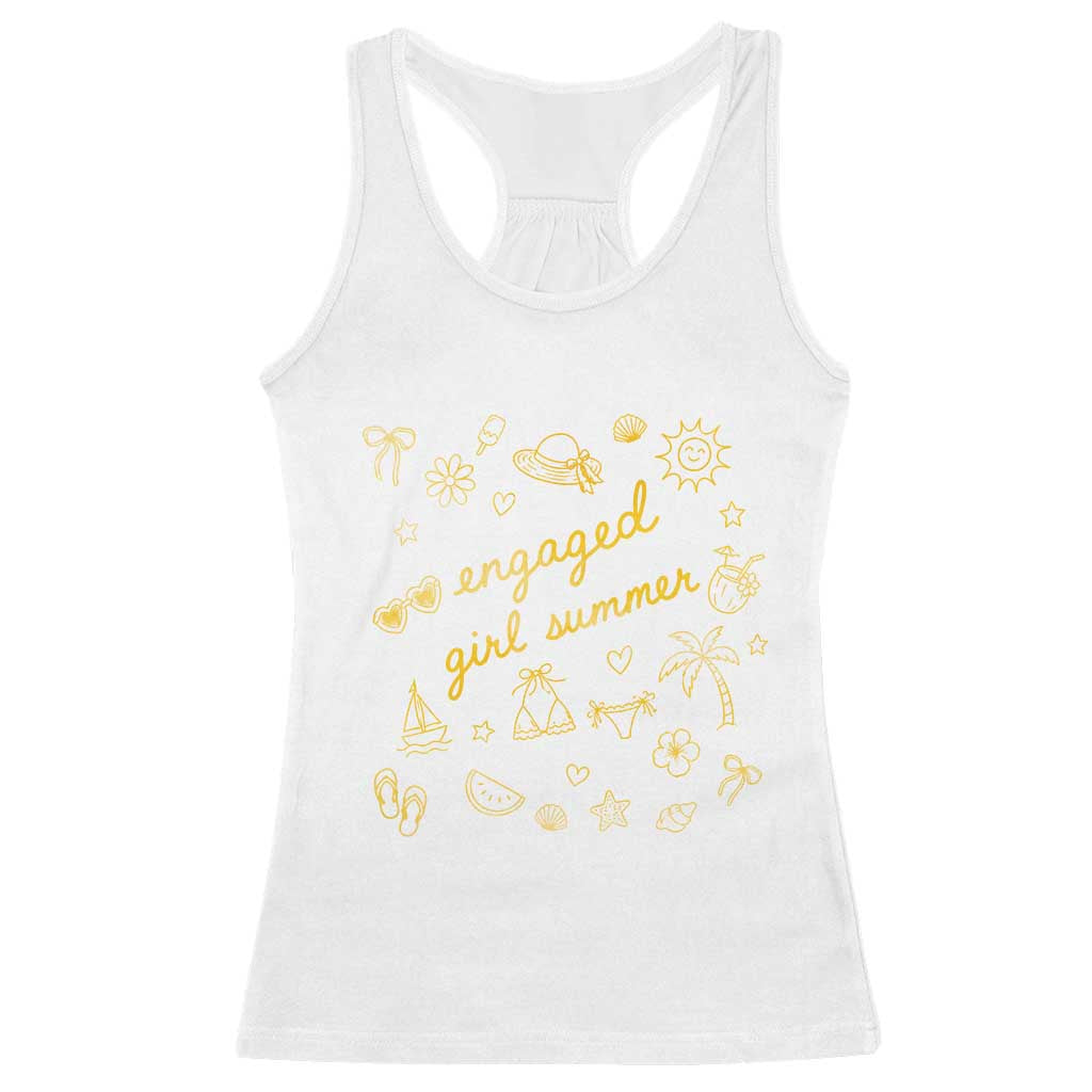 Engaged Girl Summer Racerback Tank Top Bride To Be Engagement
