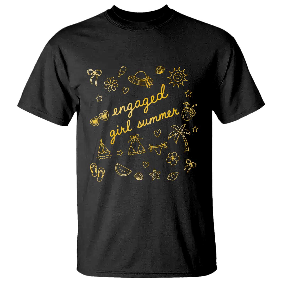 Engaged Girl Summer T Shirt Bride To Be Engagement
