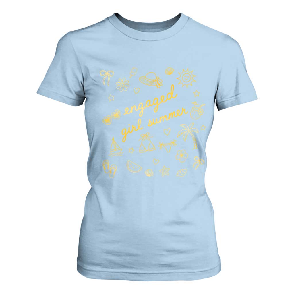 Engaged Girl Summer T Shirt For Women Bride To Be Engagement