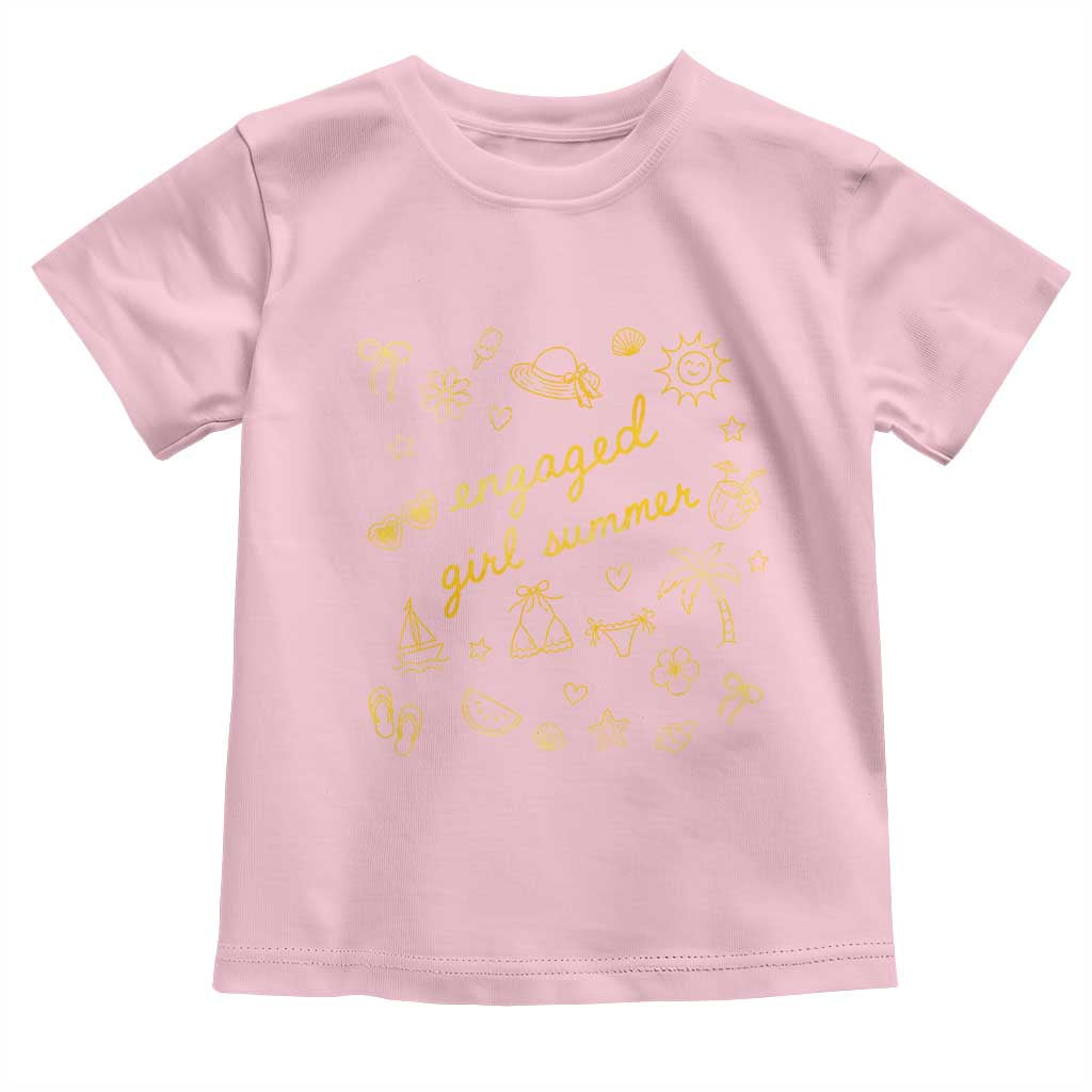 Engaged Girl Summer Toddler T Shirt Bride To Be Engagement