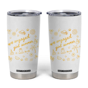 Engaged Girl Summer Tumbler Cup Bride To Be Engagement