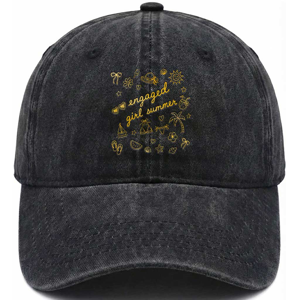 Engaged Girl Summer Washed Cotton Baseball Cap Bride To Be Engagement
