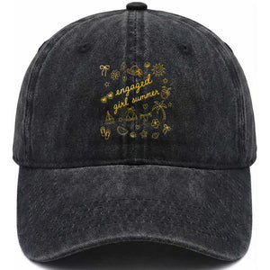 Engaged Girl Summer Washed Cotton Baseball Cap Bride To Be Engagement