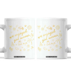 Engaged Girl Summer Coffee Mug Bride To Be Engagement