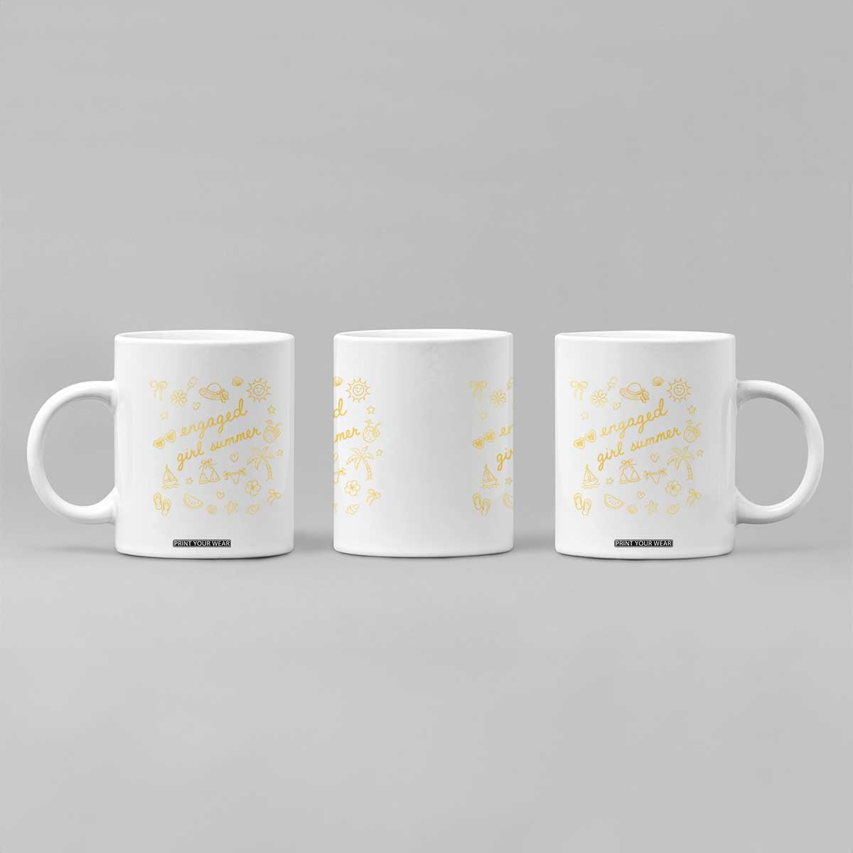 Engaged Girl Summer Coffee Mug Bride To Be Engagement