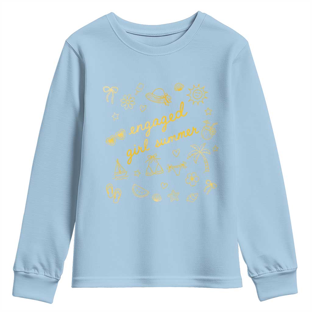 Engaged Girl Summer Youth Sweatshirt Bride To Be Engagement