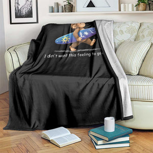 I Dont Want This Feeling To Go Away Throw Blanket Vintage Surf Monkey Nostalgic Summer Beach Vacation TS10 Print Your Wear
