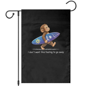I Dont Want This Feeling To Go Away Garden Flag Vintage Surf Monkey Nostalgic Summer Beach Vacation TS10 Black Print Your Wear