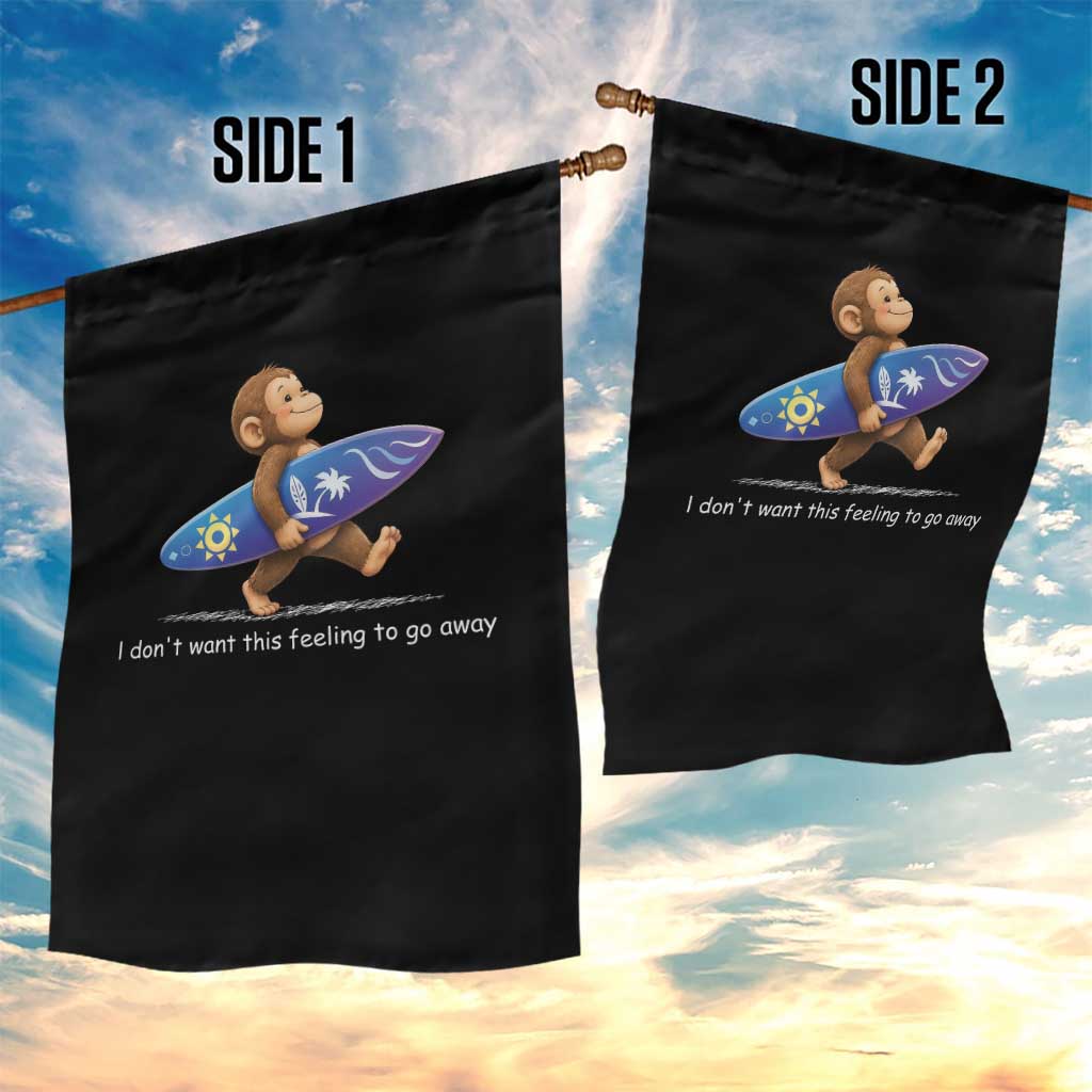 I Dont Want This Feeling To Go Away Garden Flag Vintage Surf Monkey Nostalgic Summer Beach Vacation TS10 Print Your Wear