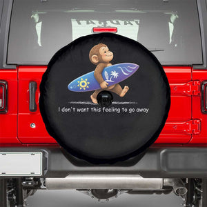 I Dont Want This Feeling To Go Away Spare Tire Cover Vintage Surf Monkey Nostalgic Summer Beach Vacation TS10 Black Print Your Wear