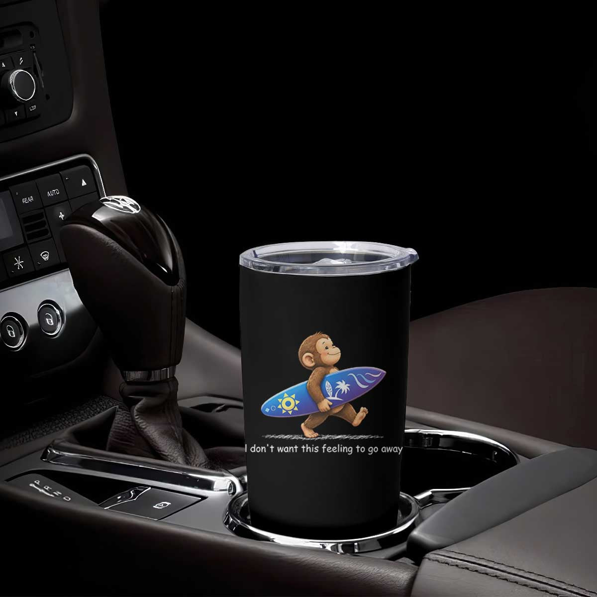 I Dont Want This Feeling To Go Away Tumbler Cup Vintage Surf Monkey Nostalgic Summer Beach Vacation TS10 Print Your Wear
