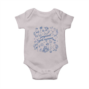 Pregnant Girl Summer Baby Onesie Summer Goose Beach Pregnancy Announcement Baby Shower