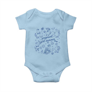 Pregnant Girl Summer Baby Onesie Summer Goose Beach Pregnancy Announcement Baby Shower