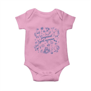 Pregnant Girl Summer Baby Onesie Summer Goose Beach Pregnancy Announcement Baby Shower