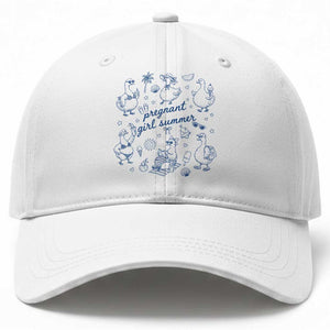 Pregnant Girl Summer Baseball Cap Summer Goose Beach Pregnancy Announcement Baby Shower TS10 Print Your Wear