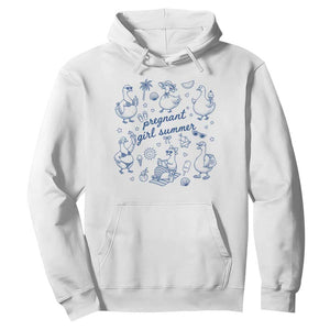 Pregnant Girl Summer Hoodie Summer Goose Beach Pregnancy Announcement Baby Shower
