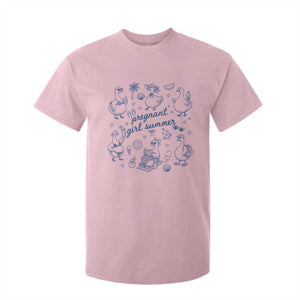 Pregnant Girl Summer T Shirt For Kid Summer Goose Beach Pregnancy Announcement Baby Shower