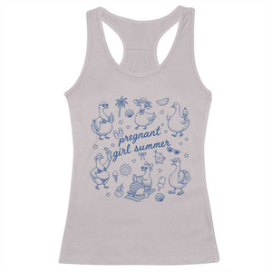 Pregnant Girl Summer Racerback Tank Top Summer Goose Beach Pregnancy Announcement Baby Shower