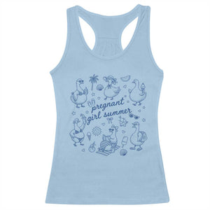 Pregnant Girl Summer Racerback Tank Top Summer Goose Beach Pregnancy Announcement Baby Shower