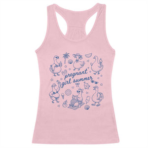 Pregnant Girl Summer Racerback Tank Top Summer Goose Beach Pregnancy Announcement Baby Shower