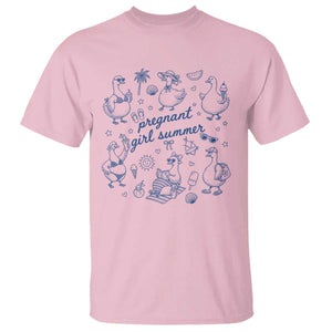 Pregnant Girl Summer T Shirt Summer Goose Beach Pregnancy Announcement Baby Shower