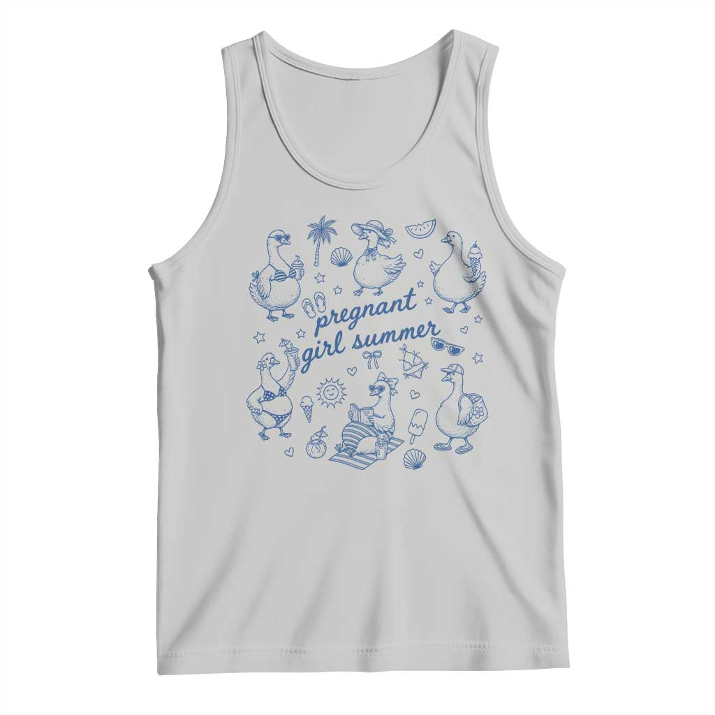 Pregnant Girl Summer Tank Top Summer Goose Beach Pregnancy Announcement Baby Shower