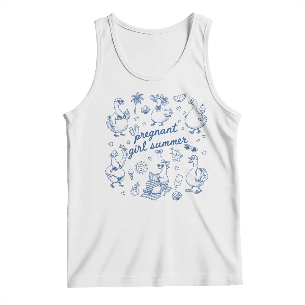 Pregnant Girl Summer Tank Top Summer Goose Beach Pregnancy Announcement Baby Shower