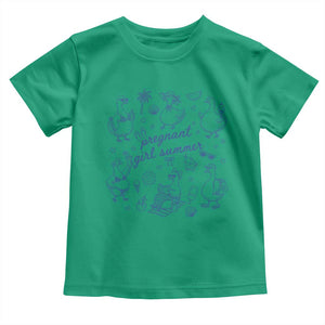 Pregnant Girl Summer Toddler T Shirt Summer Goose Beach Pregnancy Announcement Baby Shower