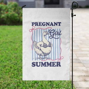 Pregnant Girl Summer Garden Flag Striped Coquette Summer Goose Beach Pregnancy Announcement