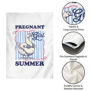 Pregnant Girl Summer Garden Flag Striped Coquette Summer Goose Beach Pregnancy Announcement