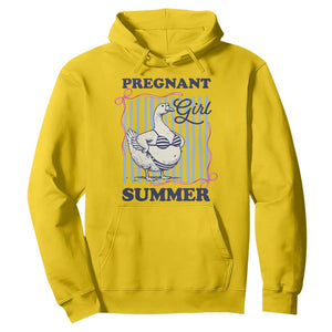 Pregnant Girl Summer Hoodie Striped Coquette Summer Goose Beach Pregnancy Announcement