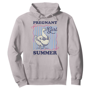 Pregnant Girl Summer Hoodie Striped Coquette Summer Goose Beach Pregnancy Announcement