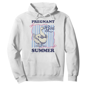 Pregnant Girl Summer Hoodie Striped Coquette Summer Goose Beach Pregnancy Announcement