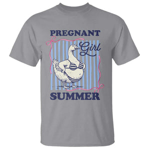 Pregnant Girl Summer T Shirt Striped Coquette Summer Goose Beach Pregnancy Announcement
