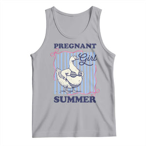 Pregnant Girl Summer Tank Top Striped Coquette Summer Goose Beach Pregnancy Announcement TS10 Athletic Heather Print Your Wear