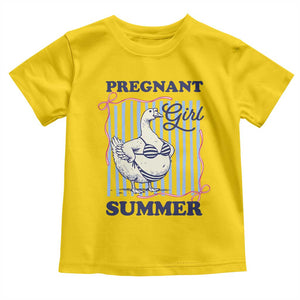 Pregnant Girl Summer Toddler T Shirt Striped Coquette Summer Goose Beach Pregnancy Announcement