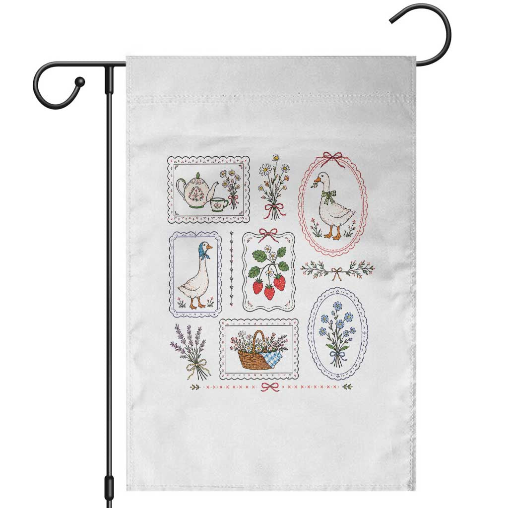 Cottagecore Goose Garden Flag Strawberry Gardening Summer Spring TS10 White Print Your Wear