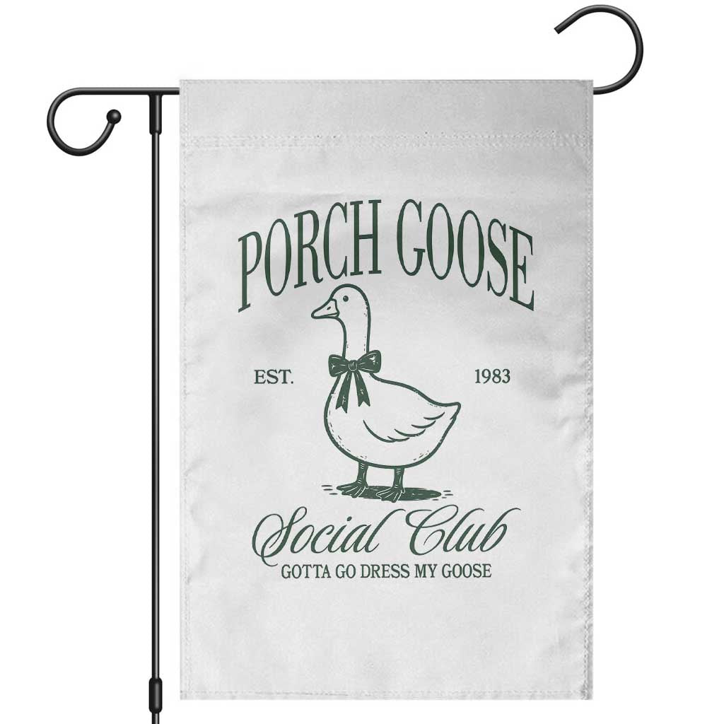 Porch Goose Garden Flag Cute Garden Club Vibes Moms Grandmas TS10 White Print Your Wear