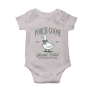 Porch Goose Baby Onesie Cute Garden Club Vibes Moms Grandmas TS10 Ice Gray Print Your Wear
