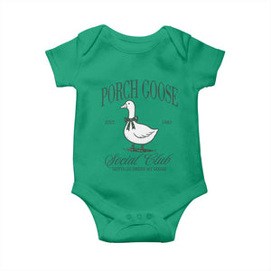 Porch Goose Baby Onesie Cute Garden Club Vibes Moms Grandmas TS10 Irish Green Print Your Wear