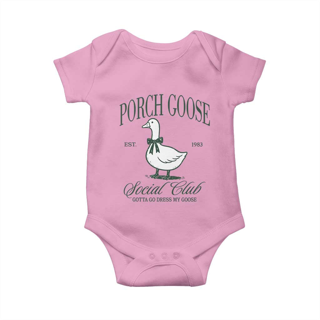 Porch Goose Baby Onesie Cute Garden Club Vibes Moms Grandmas TS10 Light Pink Print Your Wear