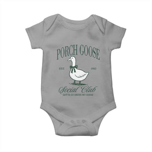 Porch Goose Baby Onesie Cute Garden Club Vibes Moms Grandmas TS10 Sport Gray Print Your Wear