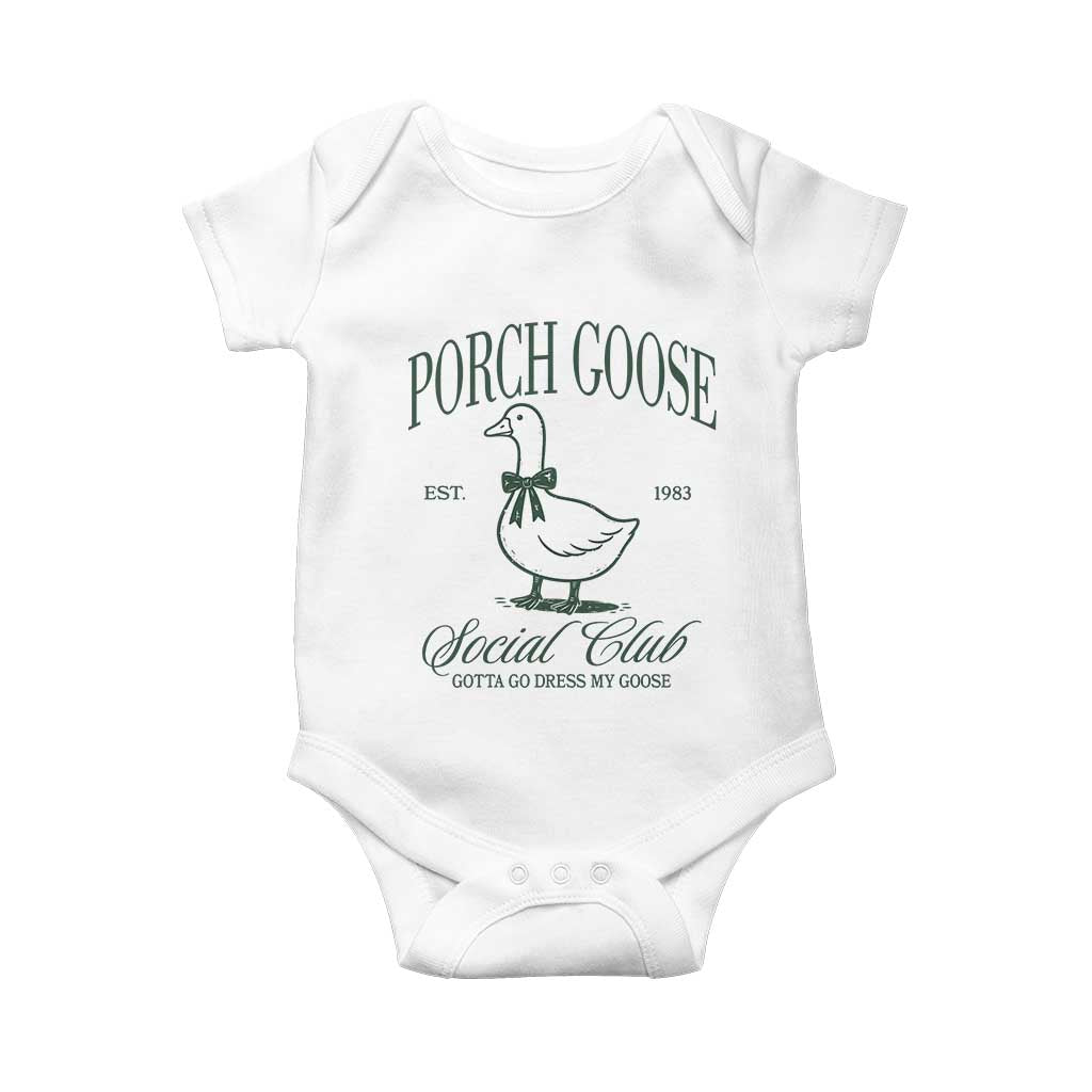 Porch Goose Baby Onesie Cute Garden Club Vibes Moms Grandmas TS10 White Print Your Wear