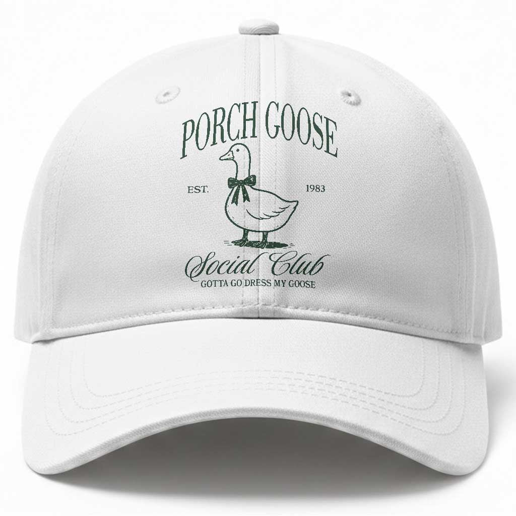 Porch Goose Baseball Cap Cute Garden Club Vibes Moms Grandmas TS10 Print Your Wear