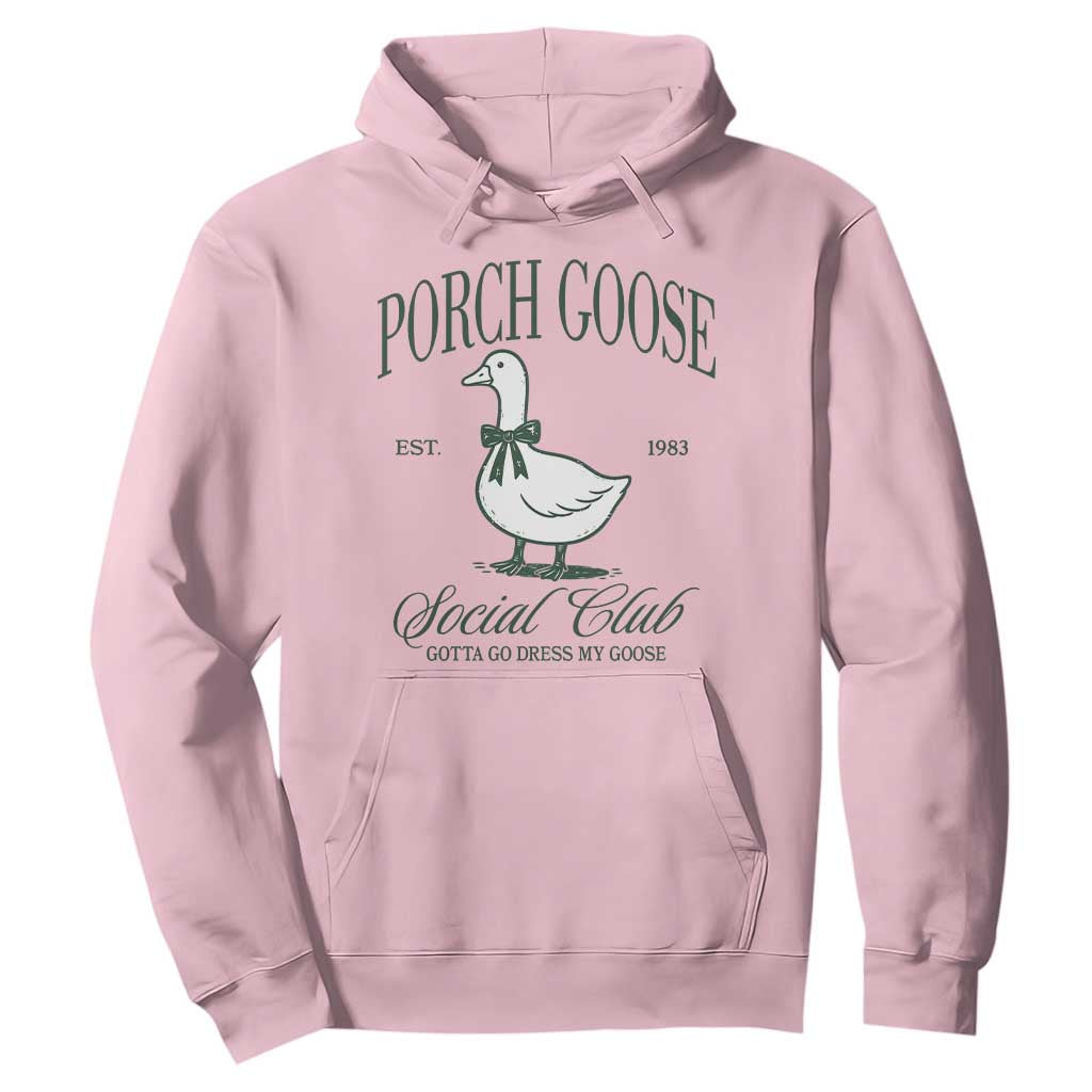 Porch Goose Hoodie Cute Garden Club Vibes Moms Grandmas TS10 Light Pink Print Your Wear