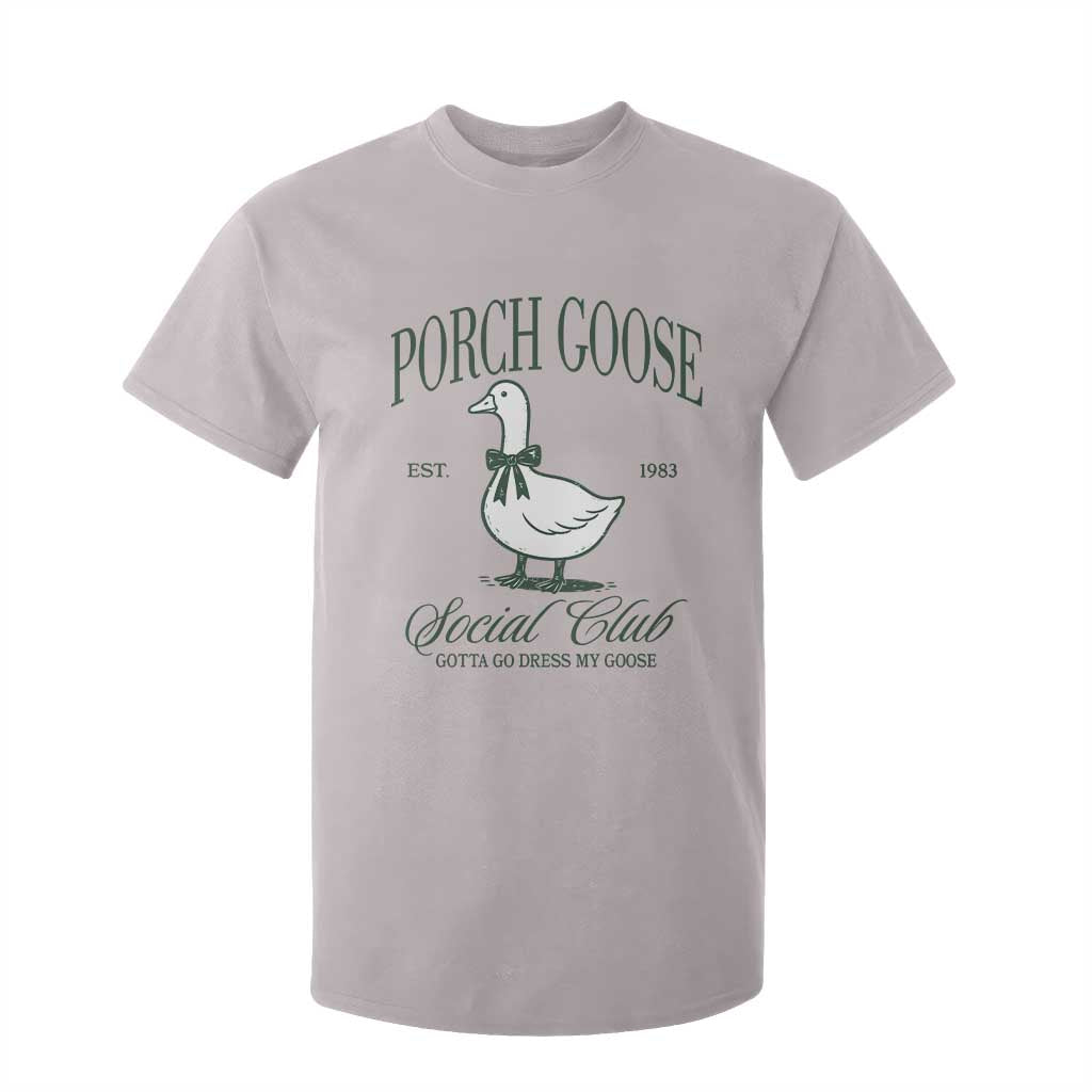 Porch Goose T Shirt For Kid Cute Garden Club Vibes Moms Grandmas TS10 Ice Gray Print Your Wear