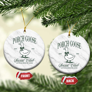 Porch Goose Ceramic Ornament Cute Garden Club Vibes Moms Grandmas TS10 1pc White Marble Print Your Wear