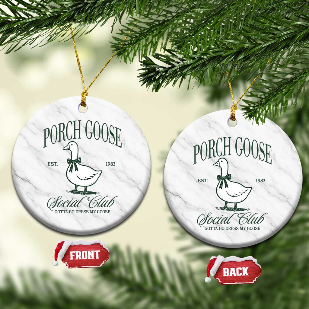 Porch Goose Ceramic Ornament Cute Garden Club Vibes Moms Grandmas TS10 1pc White Marble Print Your Wear