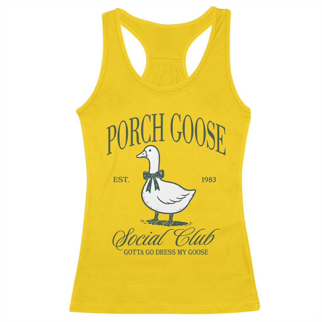 Porch Goose Racerback Tank Top Cute Garden Club Vibes Moms Grandmas TS10 Daisy Print Your Wear